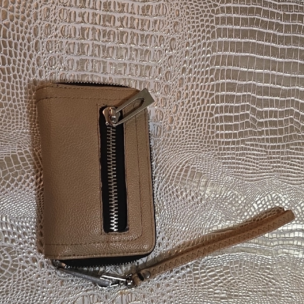 MMS Design Studio Tan Wallet with Black Accents